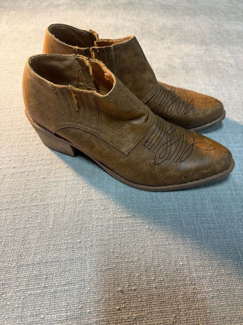 Coconuts Andy Western Ankle Boots Brown Size 8.5M